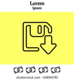 Download line icon