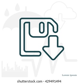 Download line icon