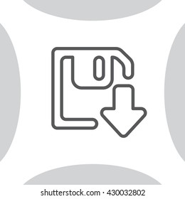 Download line icon