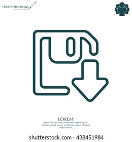 Download line icon