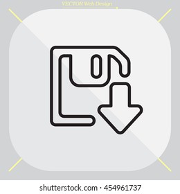 Download line icon