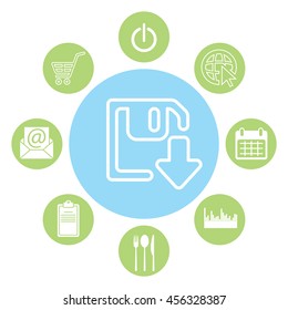 Download line icon