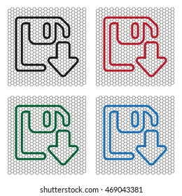 Download line icon