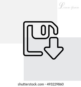 Download line icon