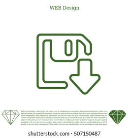 Download line icon