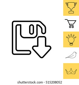 Download line icon