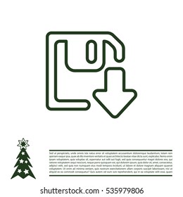 Download line icon