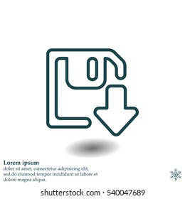 Download line icon