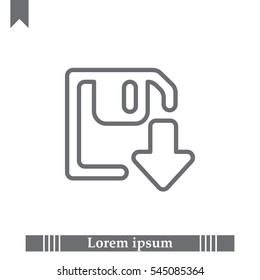 Download line icon