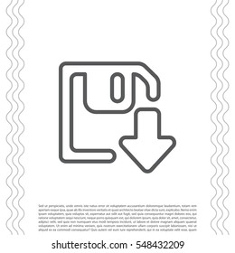 Download line icon