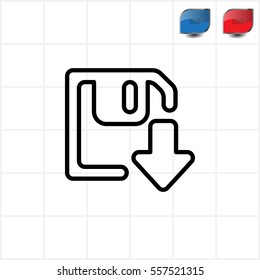 Download line icon