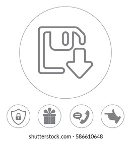 Download line icon