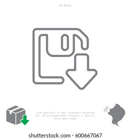 Download line icon
