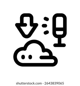 download line icon. Clean and minimalist vector icon for websites, mobile apps, presentations, and logos. Fully scalable and customizable for any project.