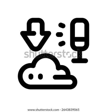 download line icon. Clean and minimalist vector icon for websites, mobile apps, presentations, and logos. Fully scalable and customizable for any project.