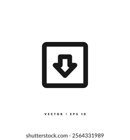 Download Line Icon. Editable Stroke