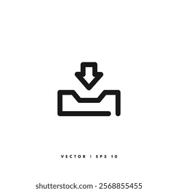 Download Line Icon. Editable Stroke