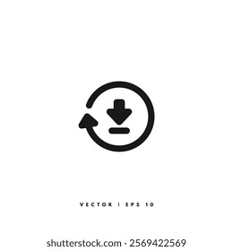 Download Line Icon. Editable Stroke