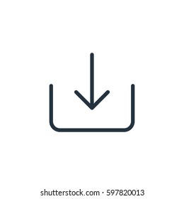 download line icon on white background