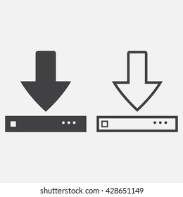 Download line icon, outline and solid vector logo, linear pictogram isolated on white, pixel perfect illustration