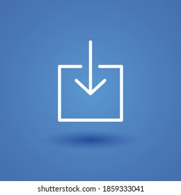 download line icon, outline vector illustration.