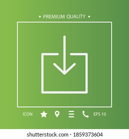 download line icon, outline vector illustration.