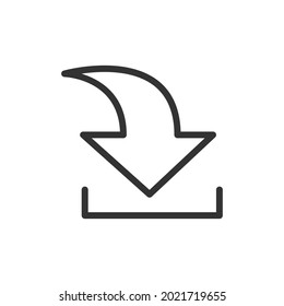 Download line icon, sign or symbol. Premium pictogram in trendy outline style. Download pixel perfect vector icon isolated on a white background.