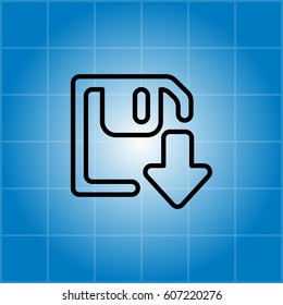 Download line icon. vector illustration