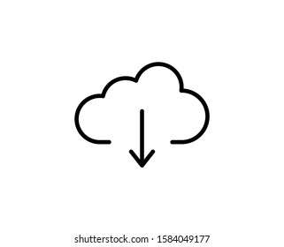 Download line icon. Vector symbol in trendy flat style on white background. Download sing for design