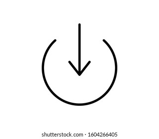 Download line icon. Vector symbol in trendy flat style on white background. Download sing for design