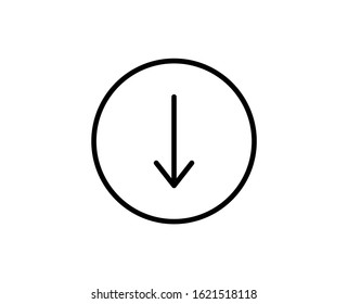 Download line icon. Vector symbol in trendy flat style on white background. Download sing for design