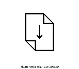 Descargar icono de línea. Símbolo vectorial en estilo plano y moderno sobre fondo blanco. Descargar el diseño