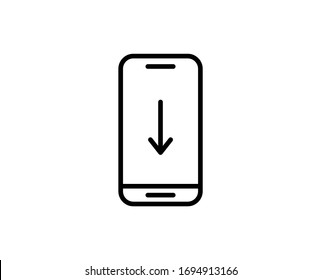 Download line icon. Vector symbol in trendy flat style on white background. Download sing for design