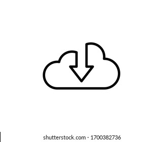 Download line icon. Vector symbol in trendy flat style on white background. Download sing for design