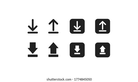 Download line simple icon. App button concept in vector flat style.