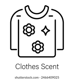 Download line style icon of clothes scent 