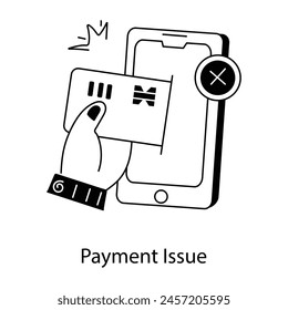 Download line style icon of payment issue 