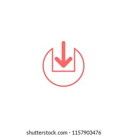 Download line vector icon