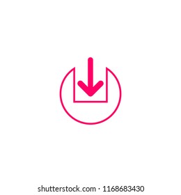 Download line vector icon