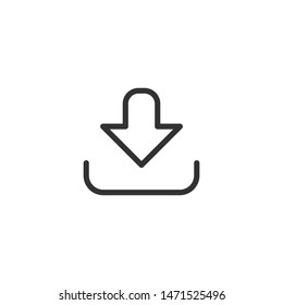 Download  - Line Vector Icon