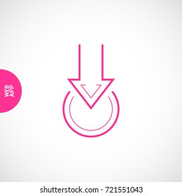 Download line vector icon 