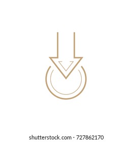 Download line vector icon 