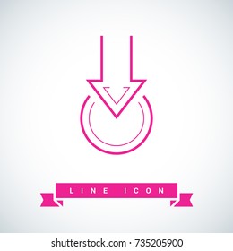 Download line vector icon 