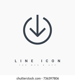 download line vector icon