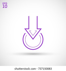 Download line vector icon 