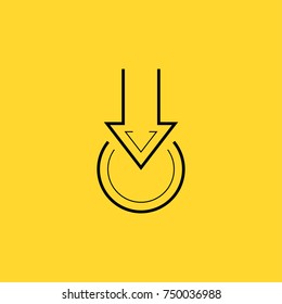 Download line vector icon 