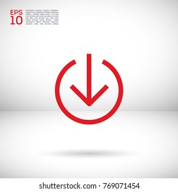 download line vector icon