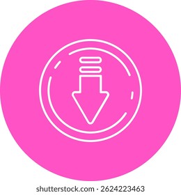 Línea de Descarga Vector Icon Design