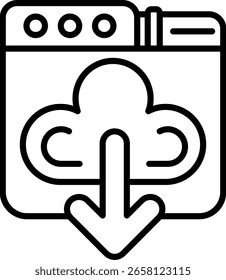 Línea de Descarga Vector Icon Design