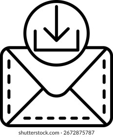 Línea de Descarga Vector Icon Design